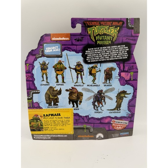 TEENAGE MUTANT NINJA TURTLES Mutant Mayhem RAPHAEL "THE ANGRY ONE" ACTION FIGURE - Picture 2 of 2